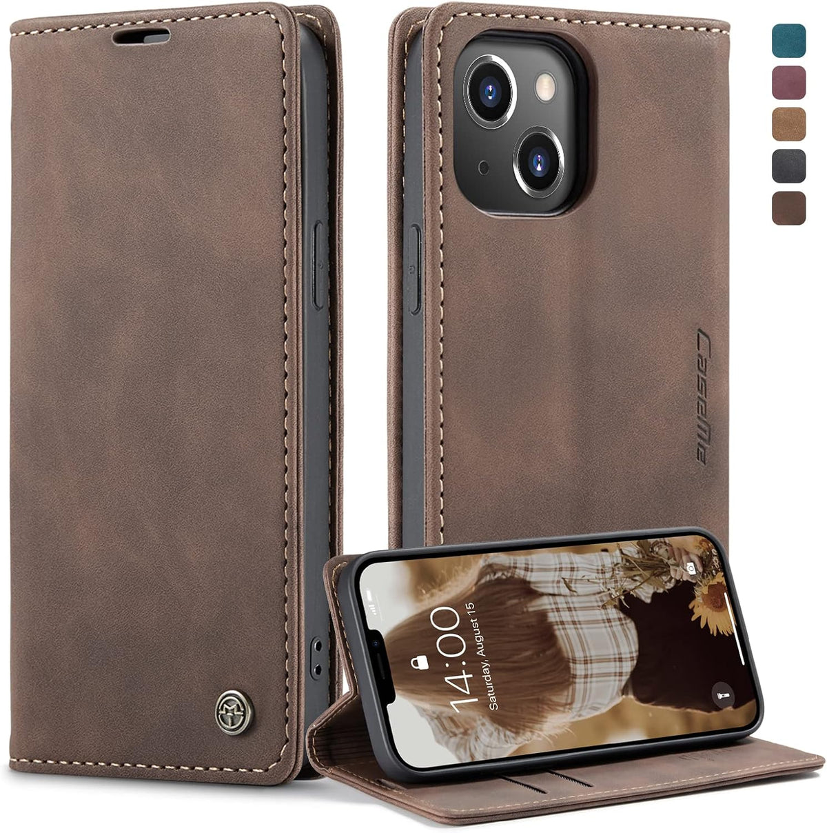 KZB für Xiaomi Redmi Note 15 Hülle, Magnet Leder Klapphülle Stoßfest