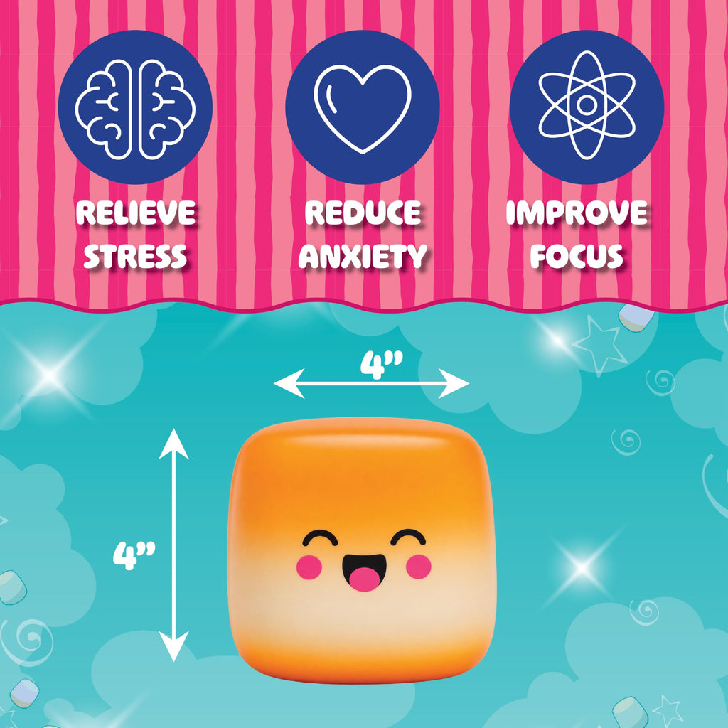 Squeeze Please 3 Pack Scented Marshmallow Stress Relief Fidget Squishy Toy