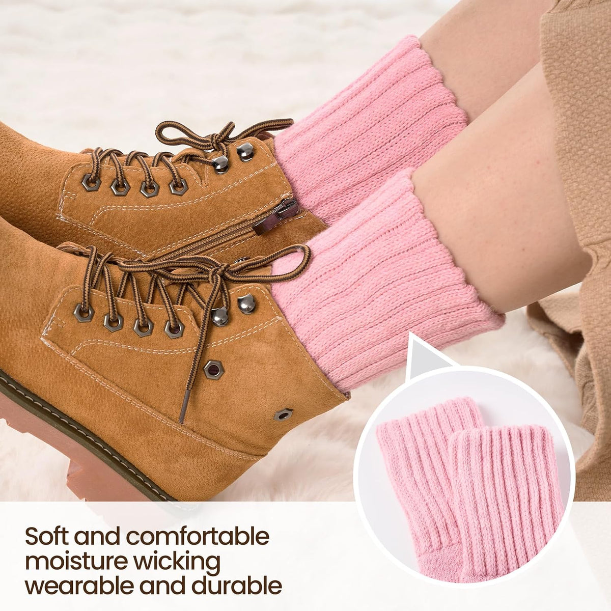 Niorasen Women's Thermal Socks, 3 Pairs Full Cushioned, Cosy Gift Winter