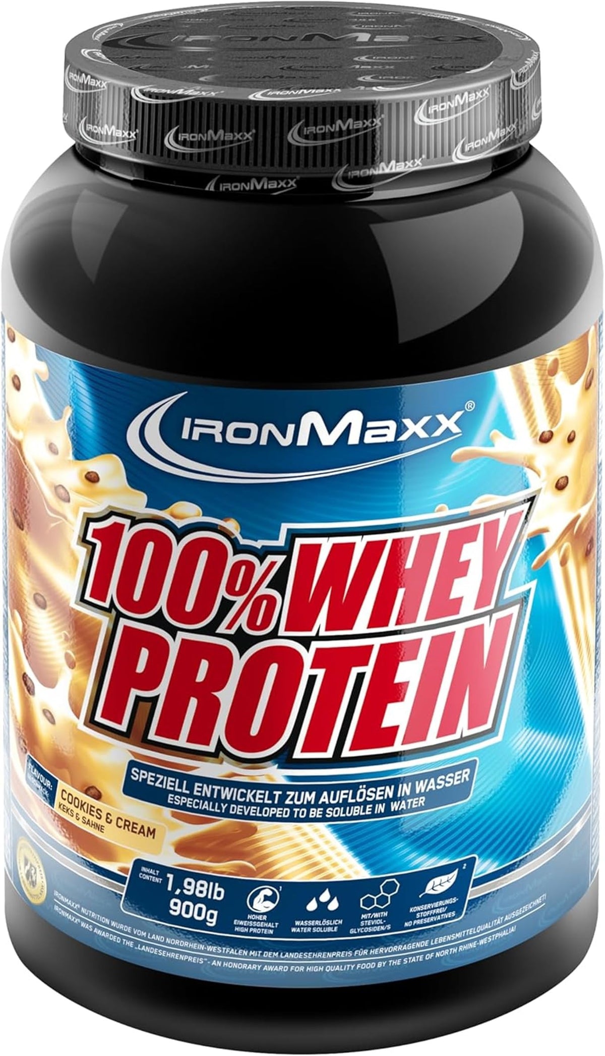 IronMaxx 100% Whey Protein Pulver – French Vanilla 500g Beutel | zuckerreduziertes, wasserlösliches Eiweißpulver aus Molkenprotein | viele verschiedene Geschmacksrichtungen