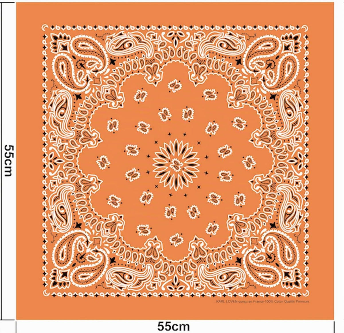Bandana 100% Coton Qualité Premium - Epaisseur Supérieure - 20 Couleurs Exclusives - Motif Paisley