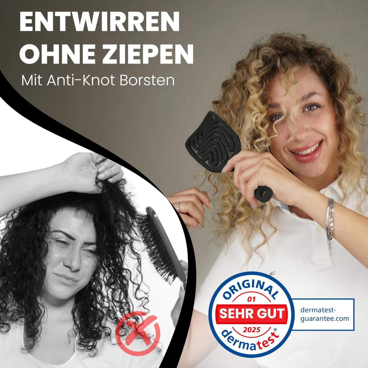 Walcora Haarbürste ohne Ziepen – NEUHEIT 2026 – Entwirrbürste & Detangler Bürste für Damen