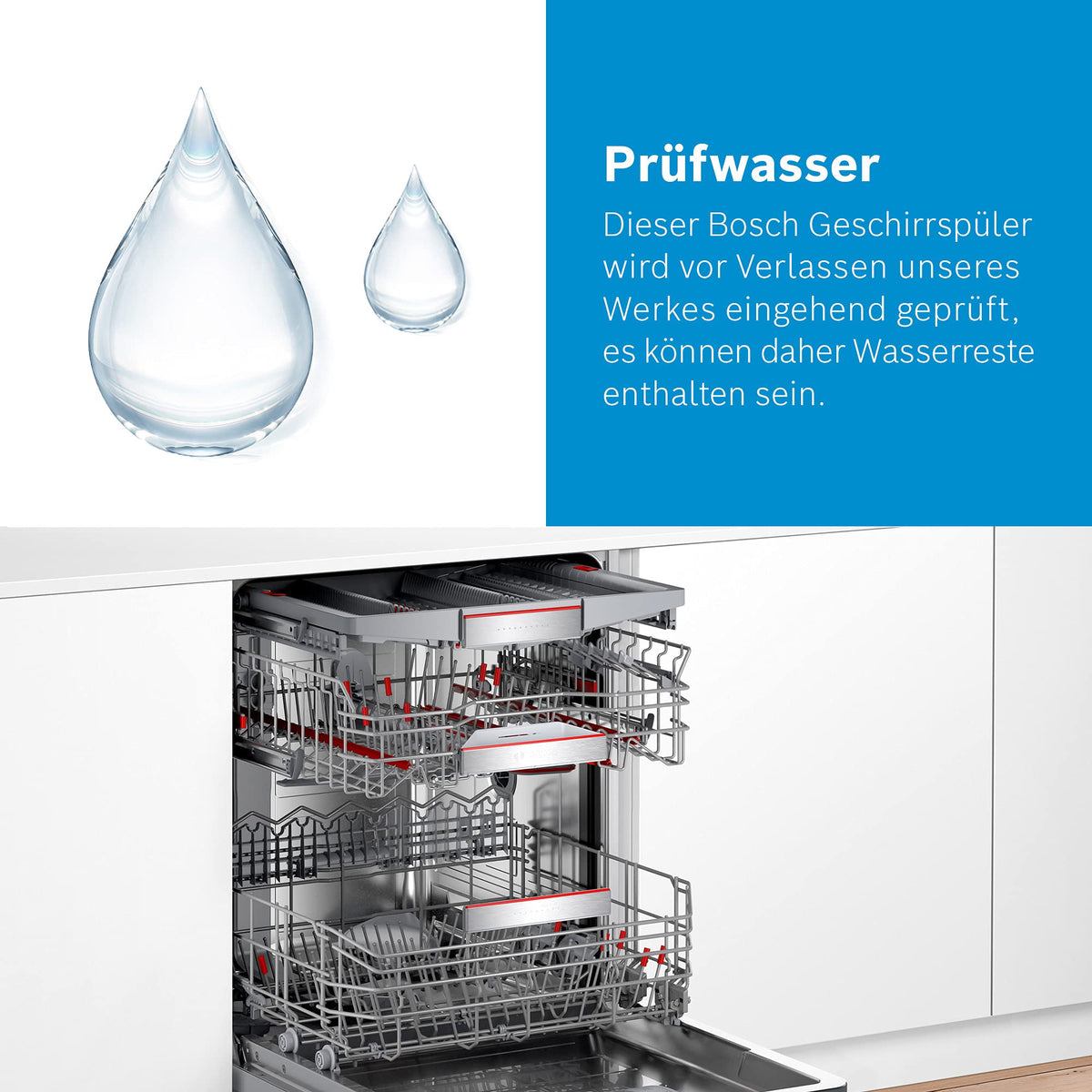 Bosch SMU4EVS08E, Serie 4, Smarter Unterbau-Geschirrspüler 60 cm, Besteckschublade, Spülmaschine mit Programmassistent, besonders Leise, höhenverstellbarer Oberkorb, Automatische Türöffnung, Edelstahl