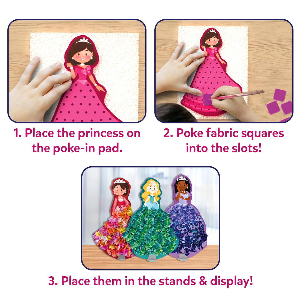 Skillmatics Poke-in Art – Disney Princesses, Wood Craft Kit, Gift for Kids