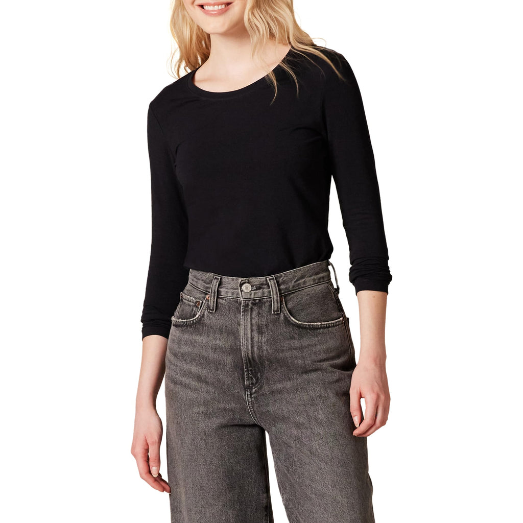 Amazon Essentials Damen Regular-Fit Langarm-T-Shirt Rundhalsausschnitt (In Übergröße Erhältlich)