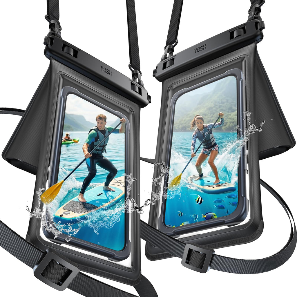YOSH wasserdichte Handyhülle [Schwimmende & Nahtloser] 2 STK., bis zu 7,5"