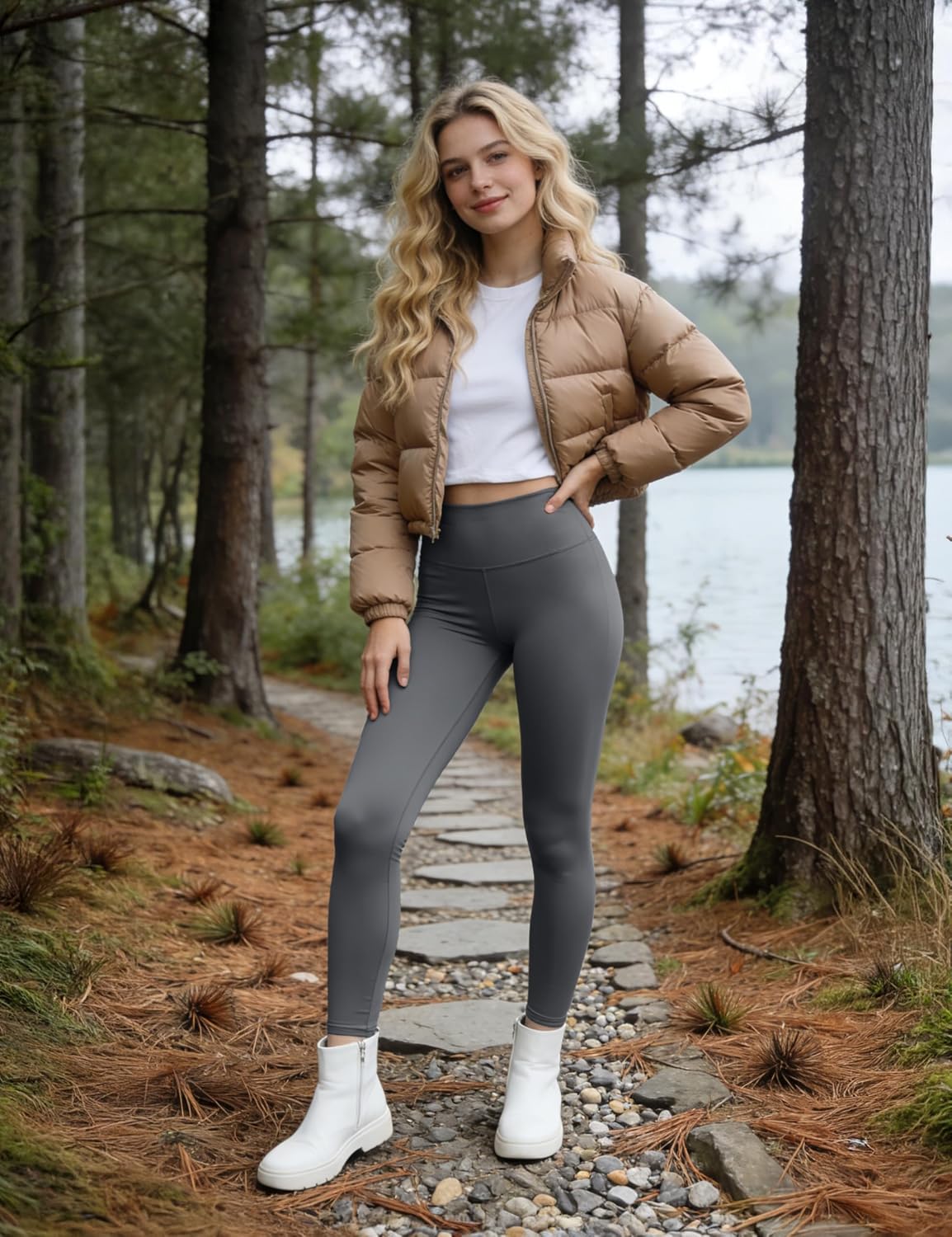 CHARMKING High Waisted Leggings for Women, Soft Tummy Control, Non See Through, Stretch Workout Yoga Pants for Running