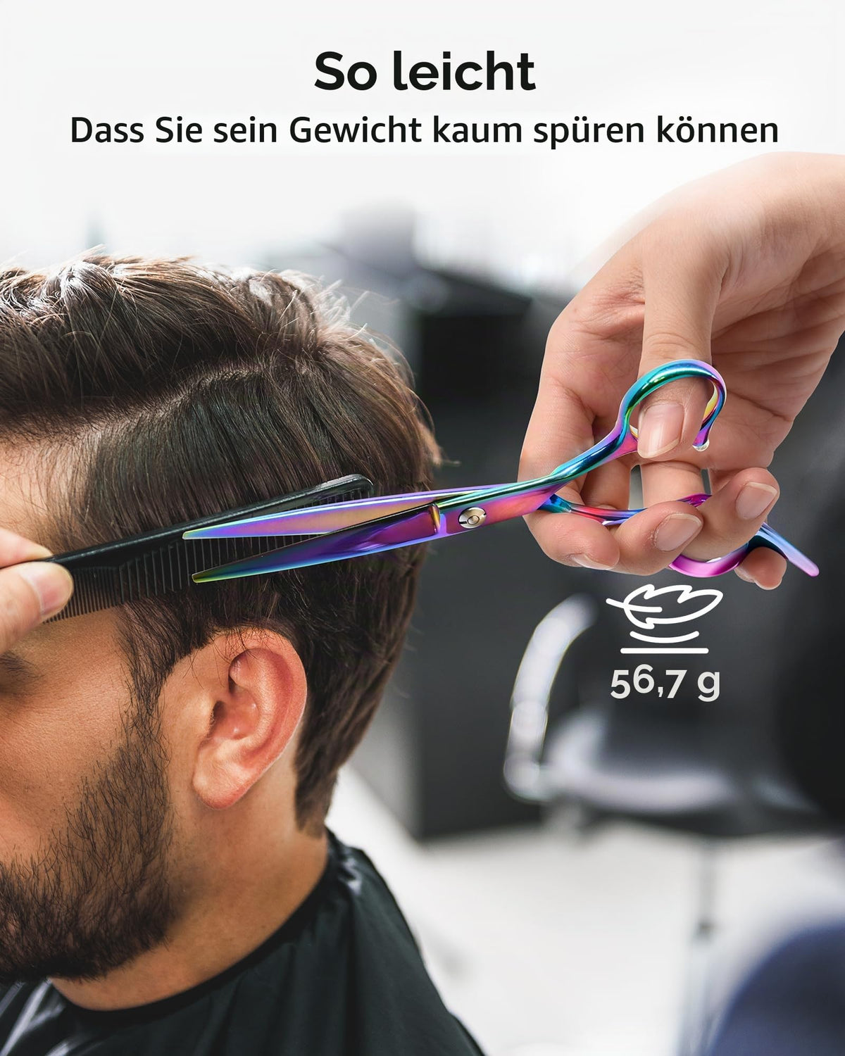 Haarschere Scharfe Friseurschere ULG 6.5 Zoll Präziser Schnitt Haarschnitt japanischer rostfrei edelstahl Rasiermesserscharf Effilierscheren