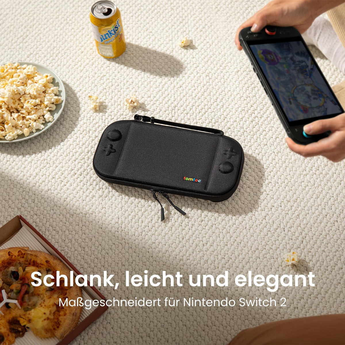 tomtoc Slim Tasche für Nintendo Switch 2, Schutz nach Militärstandard