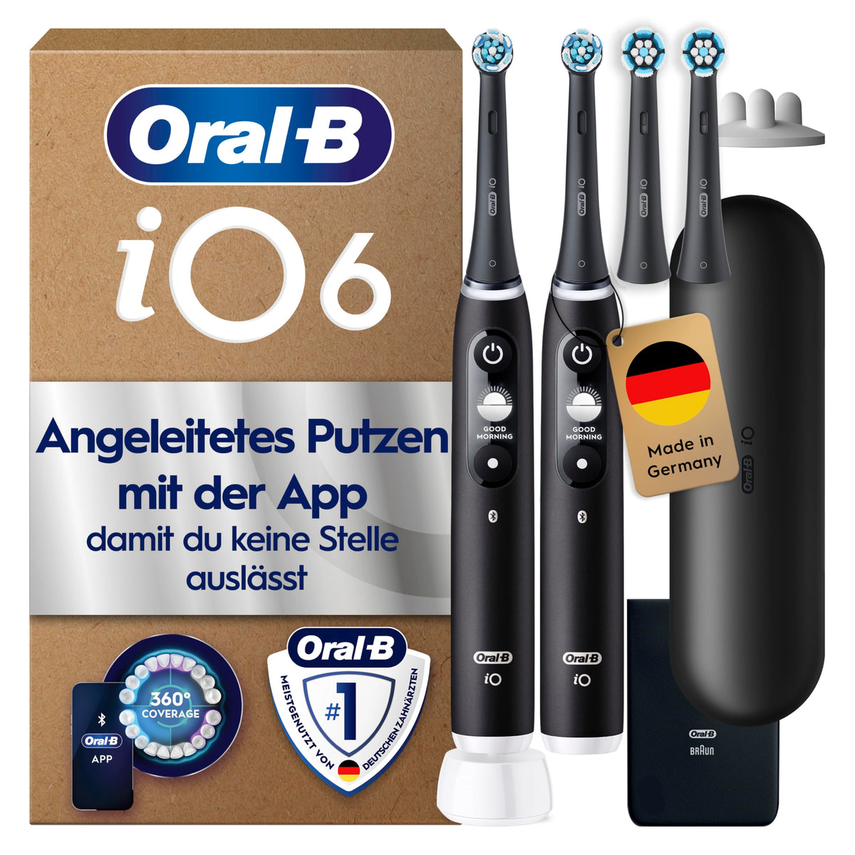 Oral-B iO Series 6 Elektrische Zahnbürste, Weiß