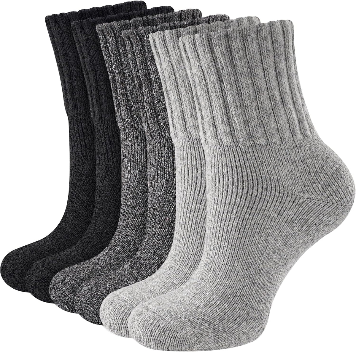 Niorasen Damen Thermo-Socken, 3 Paar vollgepolstert, gemütliches Wintergeschenk