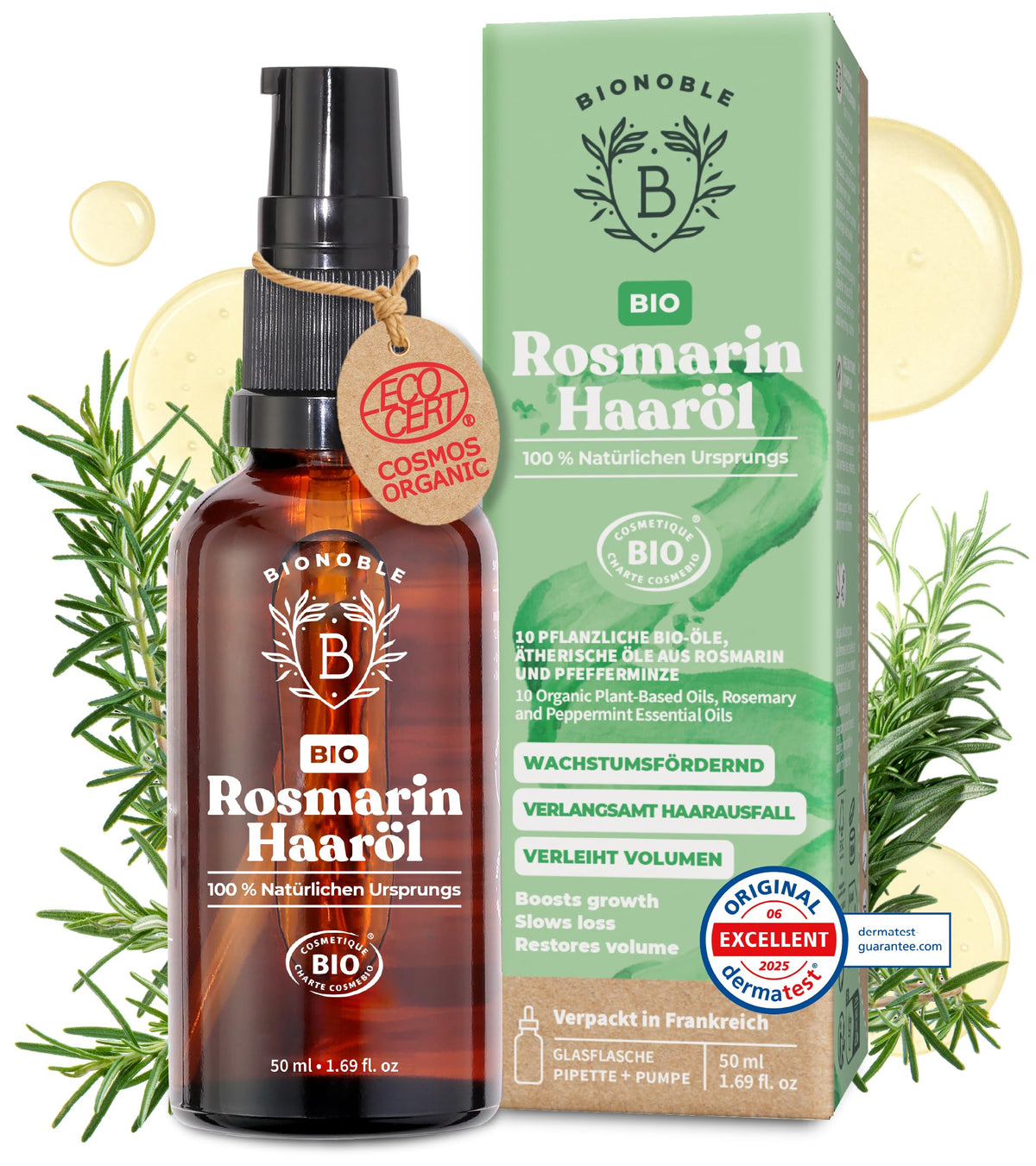 BIONOBLE Arganöl Bio Kaltgepresst - Haare, Gesicht, Haut - Marokko - 50ml