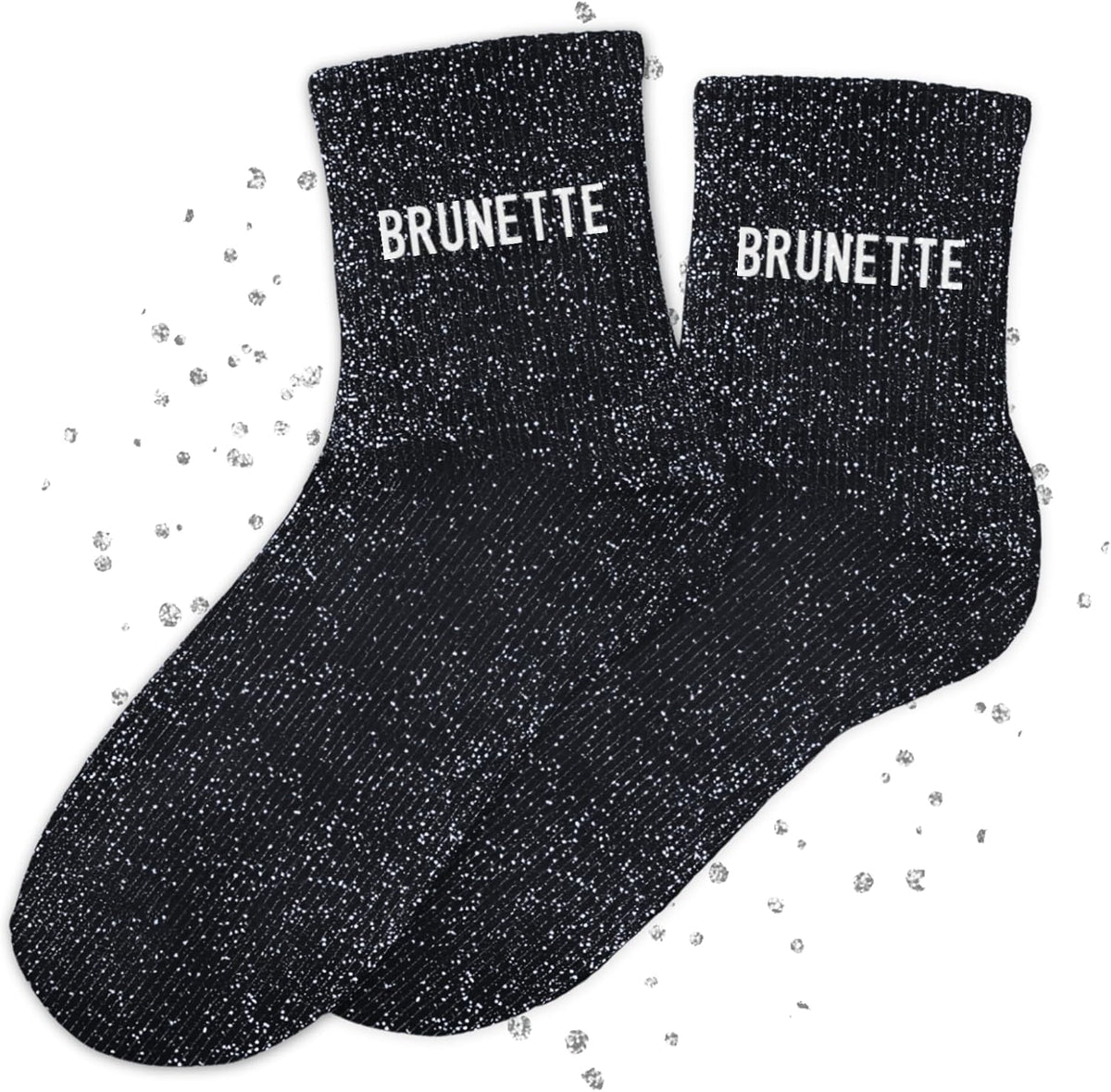 MASSA Chaussettes Paillettes - Taille Unique - Parfaite, Unique, Wesh, Tana, Princesse, Pipelette, Raleuse, Gourmande, Aigrie, Mamounette - Chaussettes à Paillettes