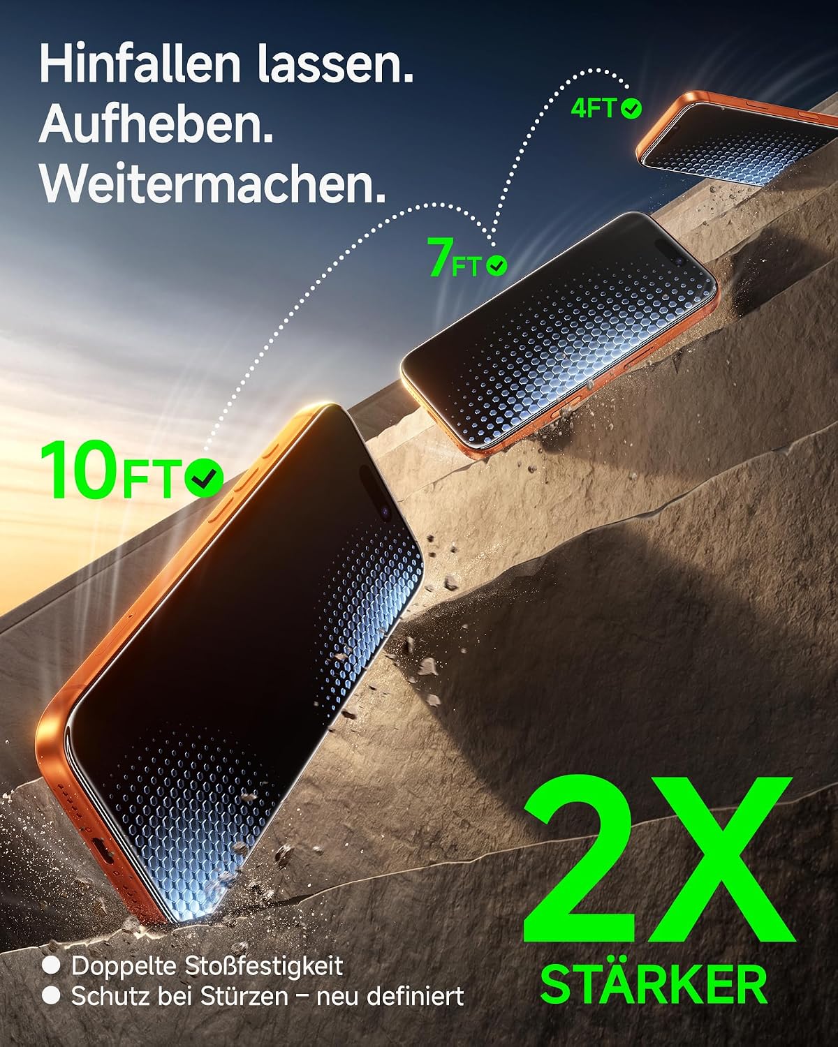 SMARTDEVIL 2 Pack Privatsphäre Schutz für iPhone 17 Panzerglas