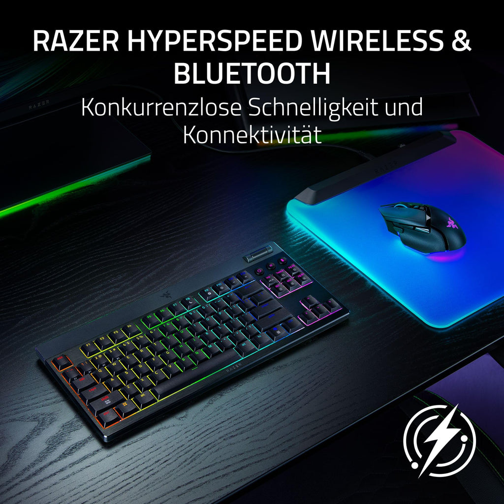 Razer BlackWidow V4 - Mechanische Gaming-Tastatur Chroma RGB (Mechanische Yellow Switches, 6 eigene Makro-Tasten, Doubleshot-ABS-Tastenkappen) QWERTZ DE-Layout | Schwarz
