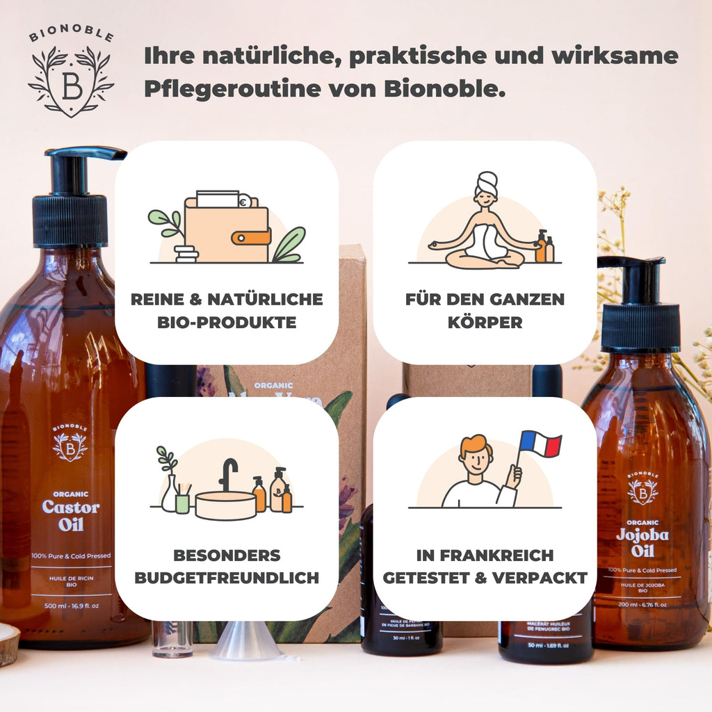 BIONOBLE Arganöl Bio Kaltgepresst - Haare, Gesicht, Haut - Marokko - 50ml