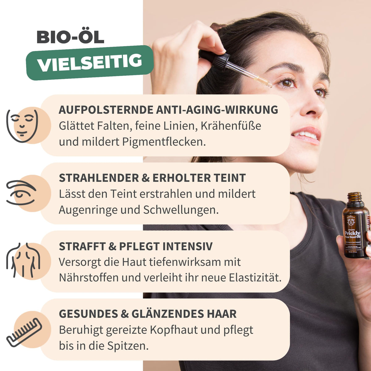 BIONOBLE Arganöl Bio Kaltgepresst - Haare, Gesicht, Haut - Marokko - 50ml