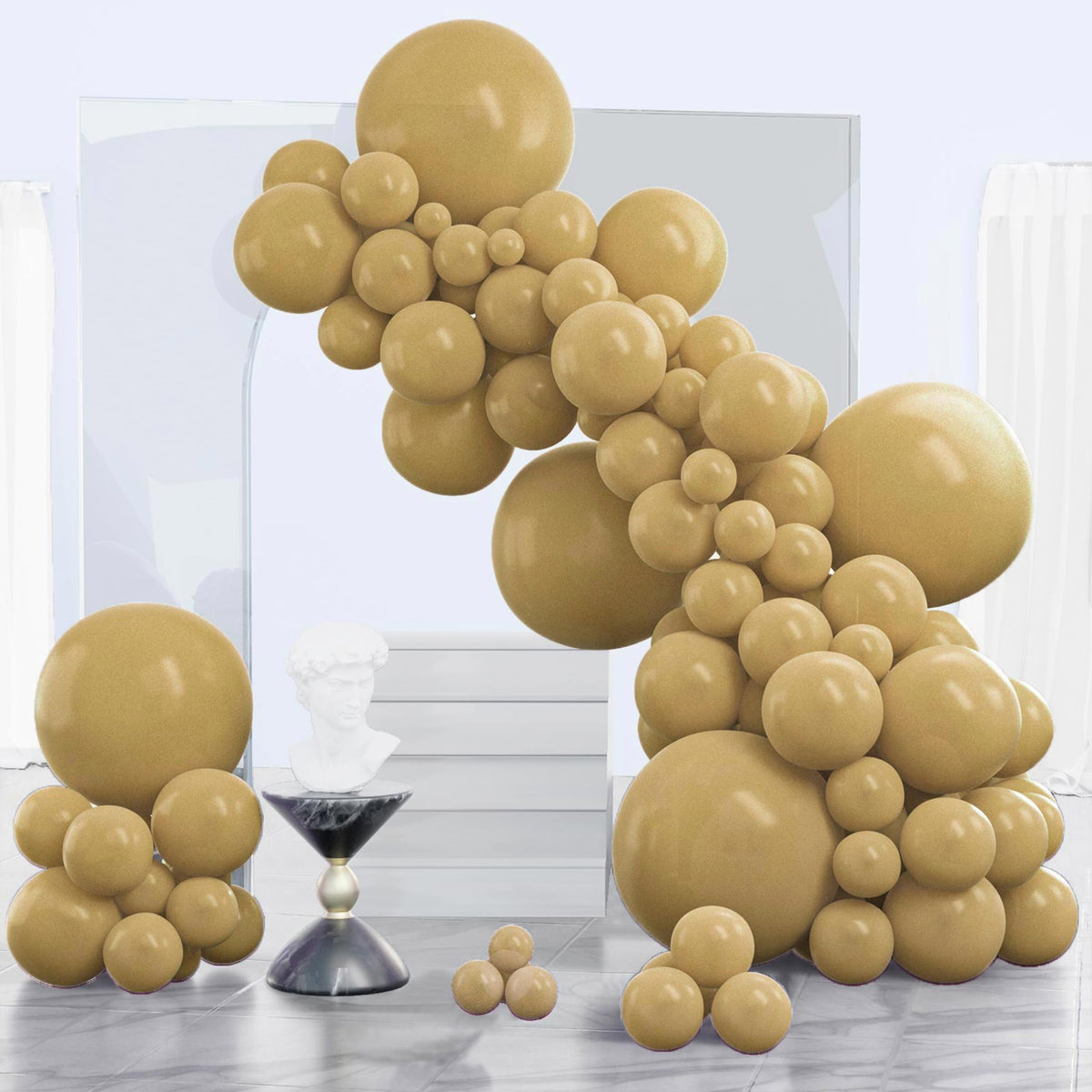 PartyWoo Black Balloons 140pcs Different Sizes of 18 12 10 5 Inch