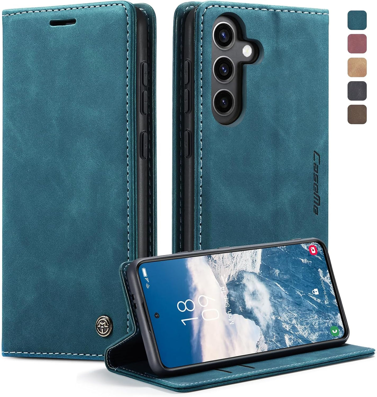 Handyhülle für Honor Magic 6 Pro Hülle Premium PU Klapphülle RFID Lederhülle Faltbare Schutzhülle Kartenfach Standfunktion Handytasche Hülle Honor Magic 6 Pro 5G - Schwarz