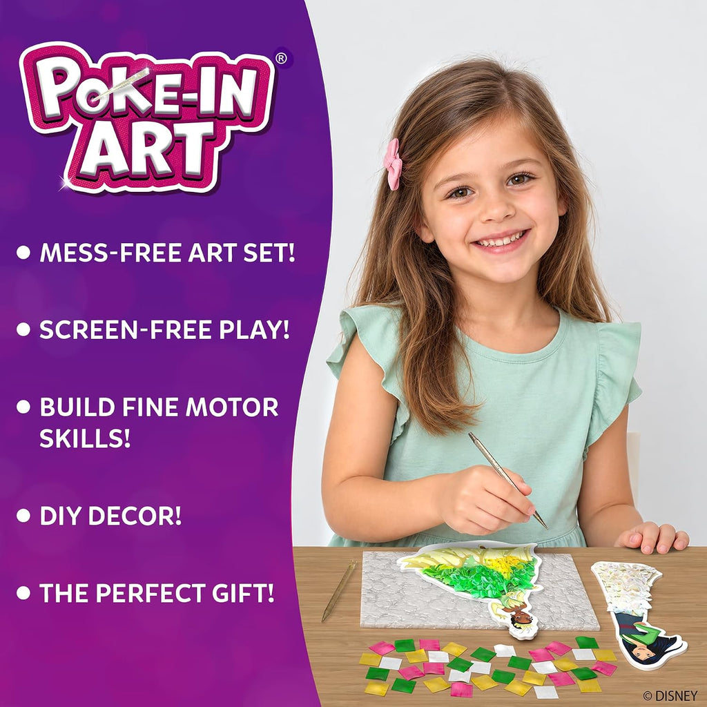 Skillmatics Poke-in Art – Disney Princesses, Wood Craft Kit, Gift for Kids