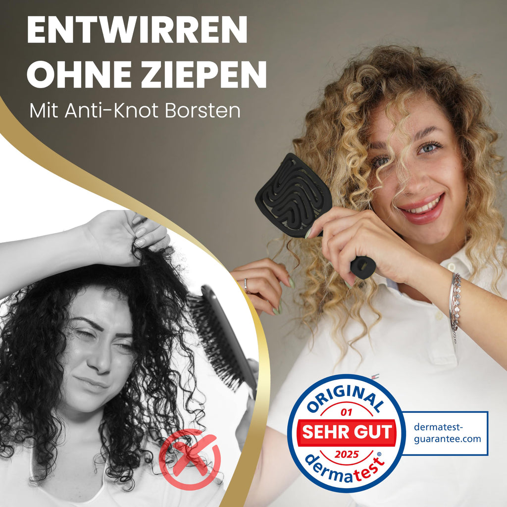 Walcora Haarbürste ohne Ziepen – NEUHEIT 2026 – Entwirrbürste & Detangler Bürste für Damen