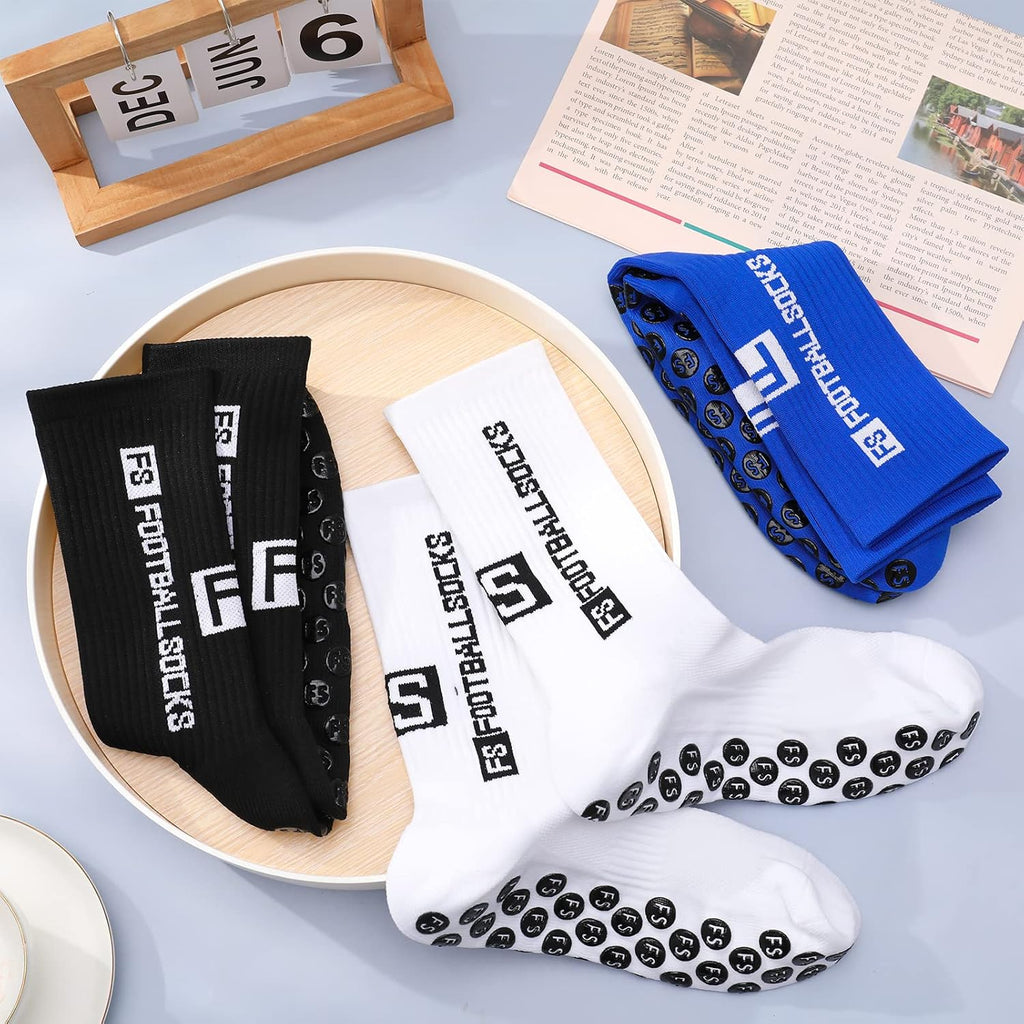 FANTESI 3 Paare Fußballsocken für Herren Damen,Sportsocken Fußball