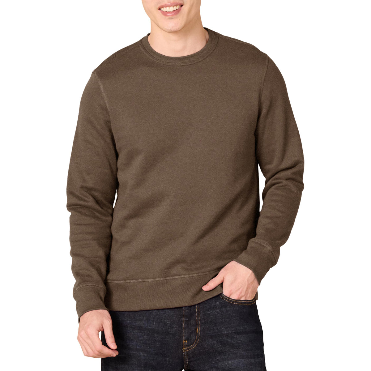 Amazon Essentials Sweatshirt en Molleton Col Rond Homme