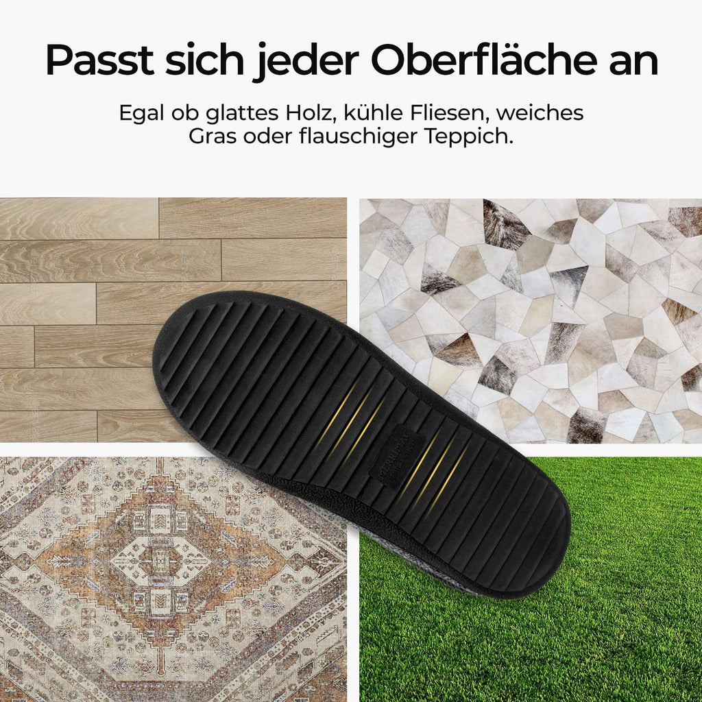 MERRIMAC Herren Hausschuhe Memory-Schaum Rutschfest Bequem