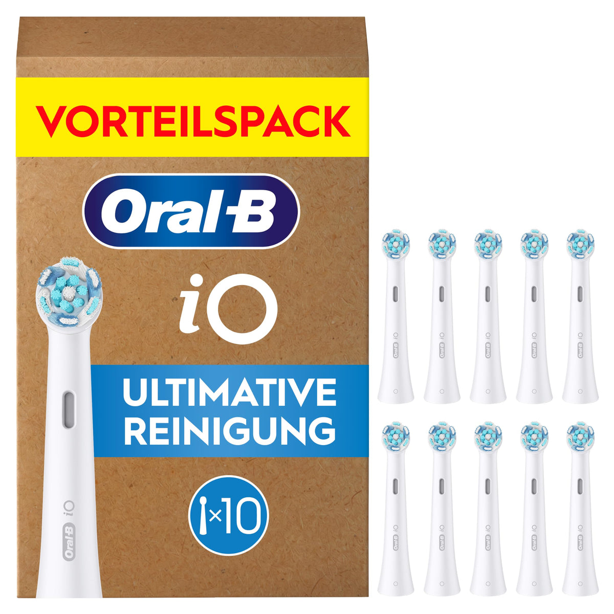 Oral-B iO Aufsteckbürsten Ultimative Reinigung, Schwarz, 10 Stück