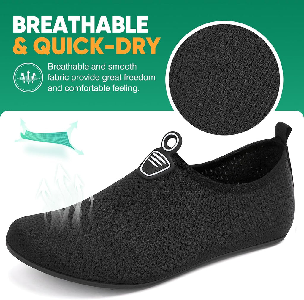 Water Shoes for Women Men Quick-Dry Beach Swim Socks with Non-Slip Sole