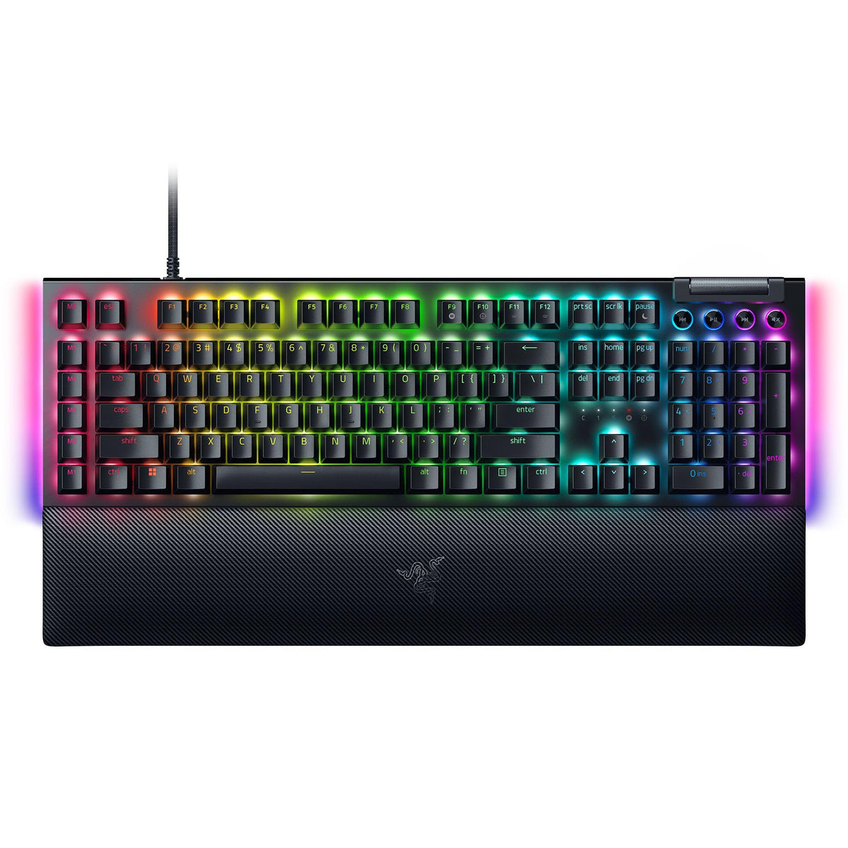 Razer BlackWidow V4 - Mechanische Gaming-Tastatur Chroma RGB (Mechanische Yellow Switches, 6 eigene Makro-Tasten, Doubleshot-ABS-Tastenkappen) QWERTZ DE-Layout | Schwarz