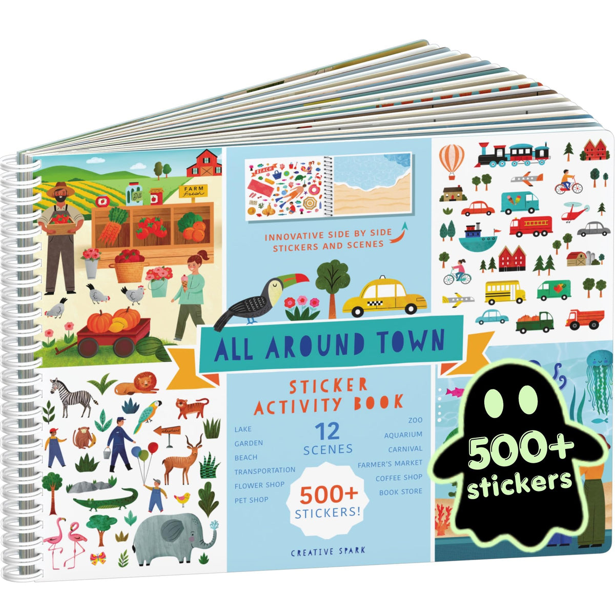 Cupkin Animal Habitats Sticker Book | 12 Coloring & Activity, 500+ Stickers