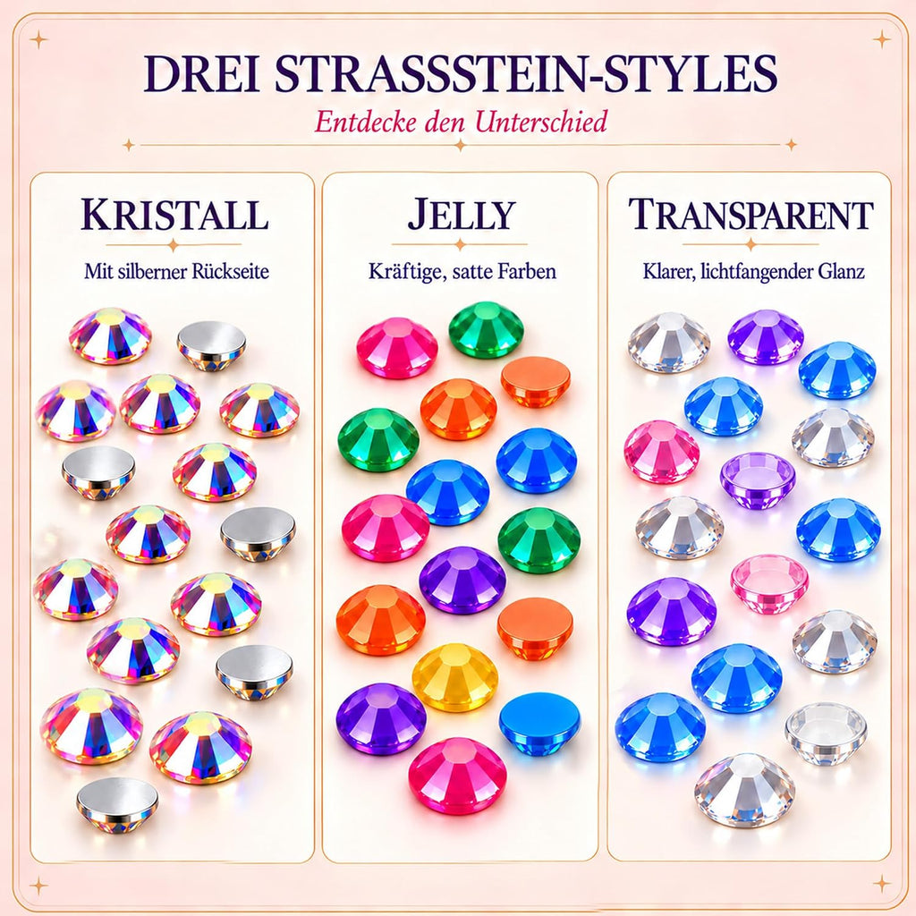 56 Farben Bedazzler Kit, 45.000 Stück 3mm Harz Strasssteine Set