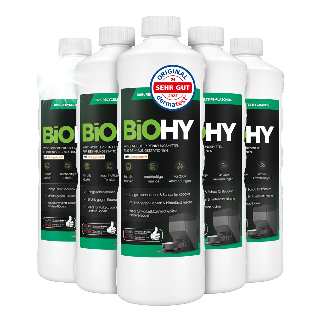 BiOHY Wischroboter Reiniger für Station mit Orangenduft (2 x 1 Liter)