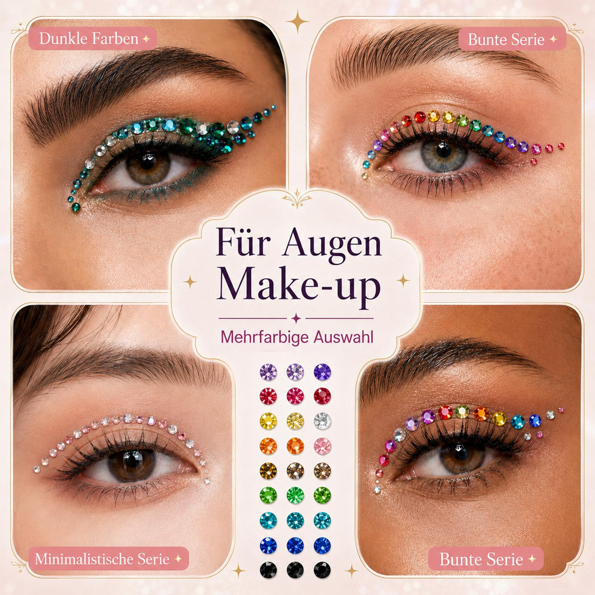 56 Farben Bedazzler Kit, 45.000 Stück 3mm Harz Strasssteine Set