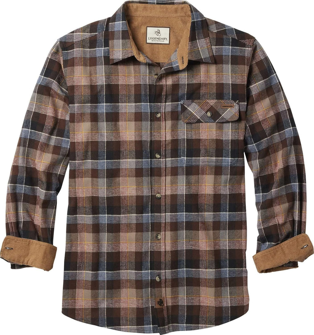 Legendary Whitetails Herren-Langarm-Flanellhemd mit Knopfleiste aus 100 % Baumwolle