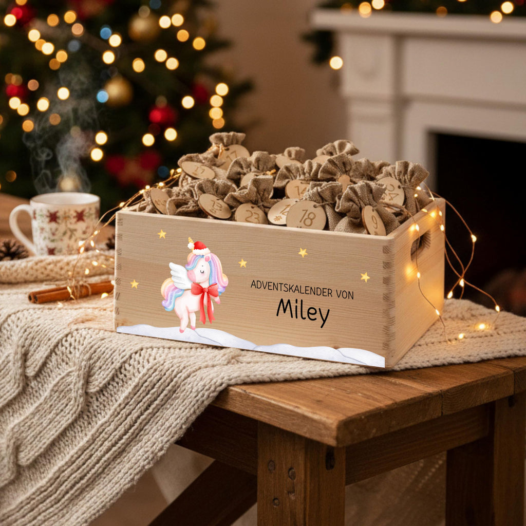 Bärenfreunde Personalisierter Adventskalender zum Befüllen, Holz, Baum
