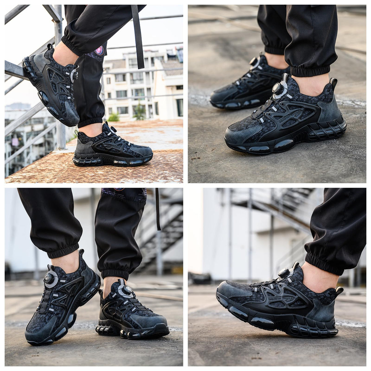 Chaussures de Sécurité Hommes Femmes Basket Respirante Antidérapante Légère Travail avec Embout en Acier 36-46 EU