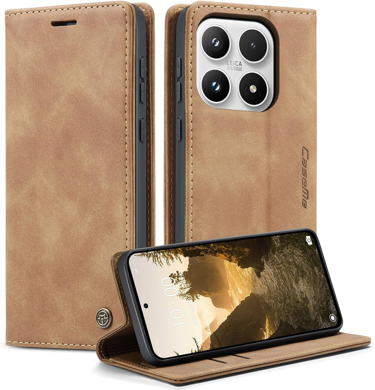 Handyhülle für Honor Magic 6 Pro Hülle Premium PU Klapphülle RFID Lederhülle Faltbare Schutzhülle Kartenfach Standfunktion Handytasche Hülle Honor Magic 6 Pro 5G - Schwarz