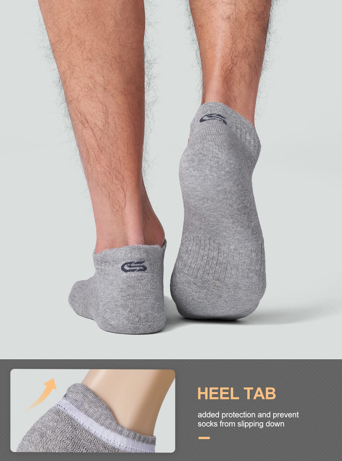 CS CELERSPORT 6 Paar kurze Sportsocken für Damen und Herren, Sneaker-Socken für Laufen und Sport mit Fersenlasche