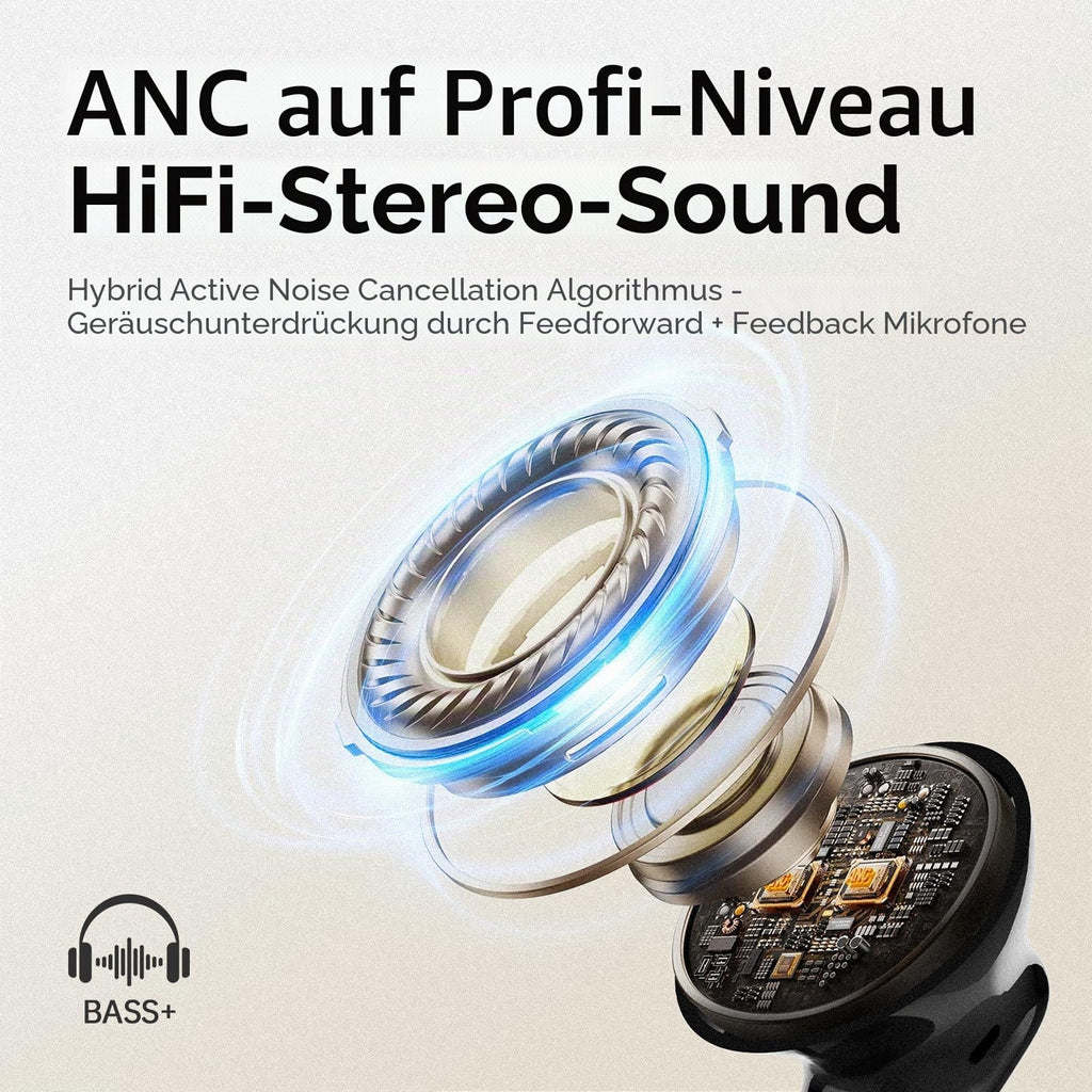 Bluetooth Kopfhörer, Kopfhörer Kabellos Bluetooth 5.4, Tiefer Bass Ohrhörer