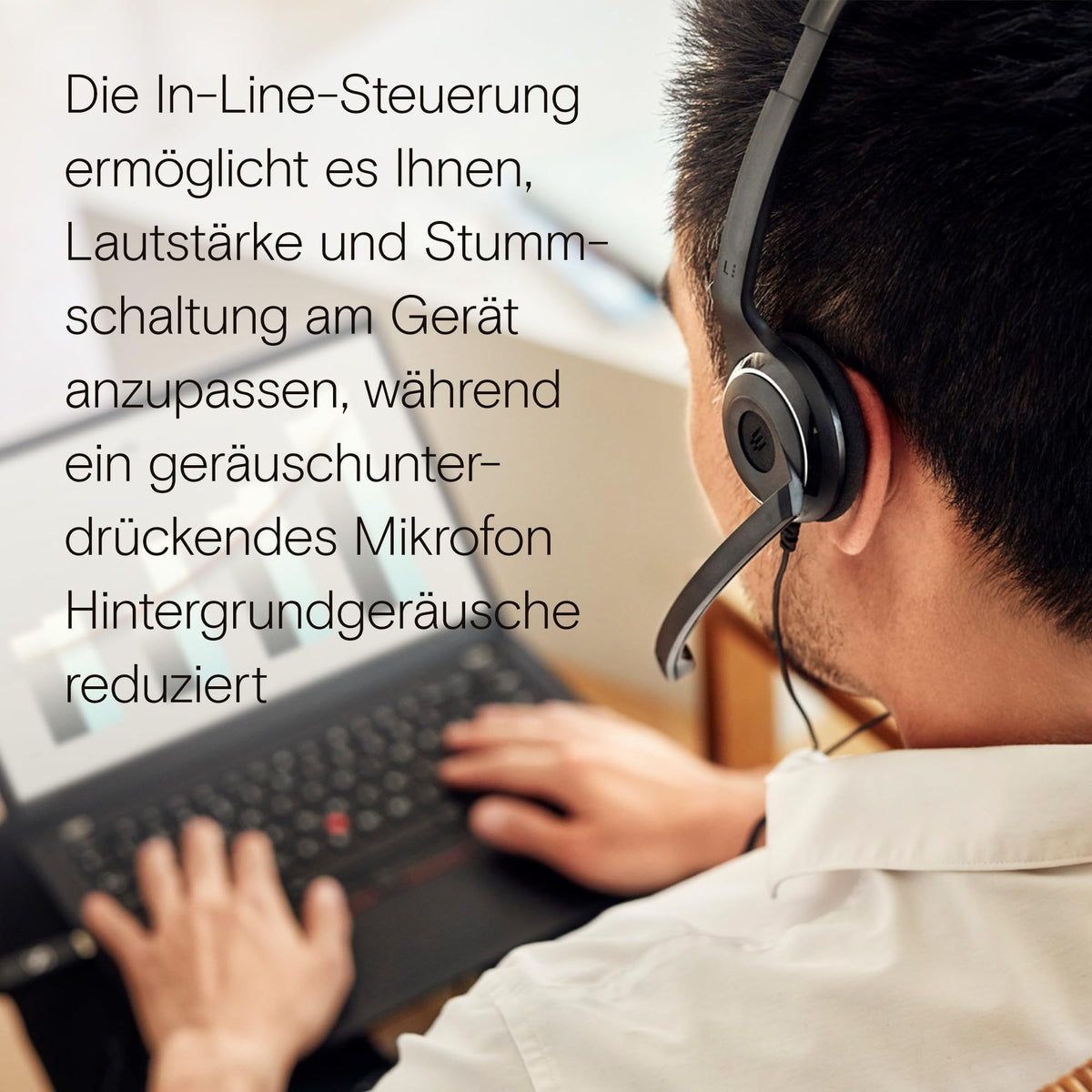 EPOS C1 Vielseitiges Business- Headset mit Mikrofon, Universellem 3,5-mm-Klinkenstecker, Breite Gerätekompatibilität - kopfhörer mit Kabel, mikrofon PC, Rauschunterdrückendes Mikrofon, on Ear