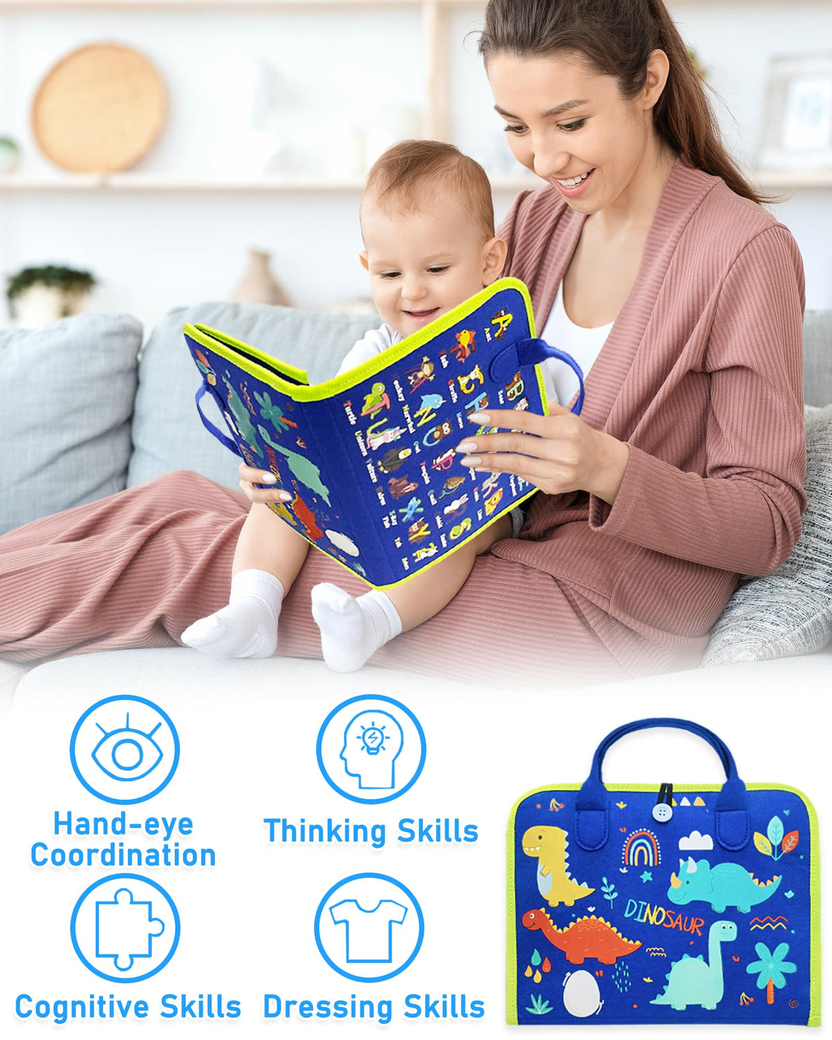Exorany Busy Board Montessori Toys for Toddler Boy Girl Gifts Busy Book