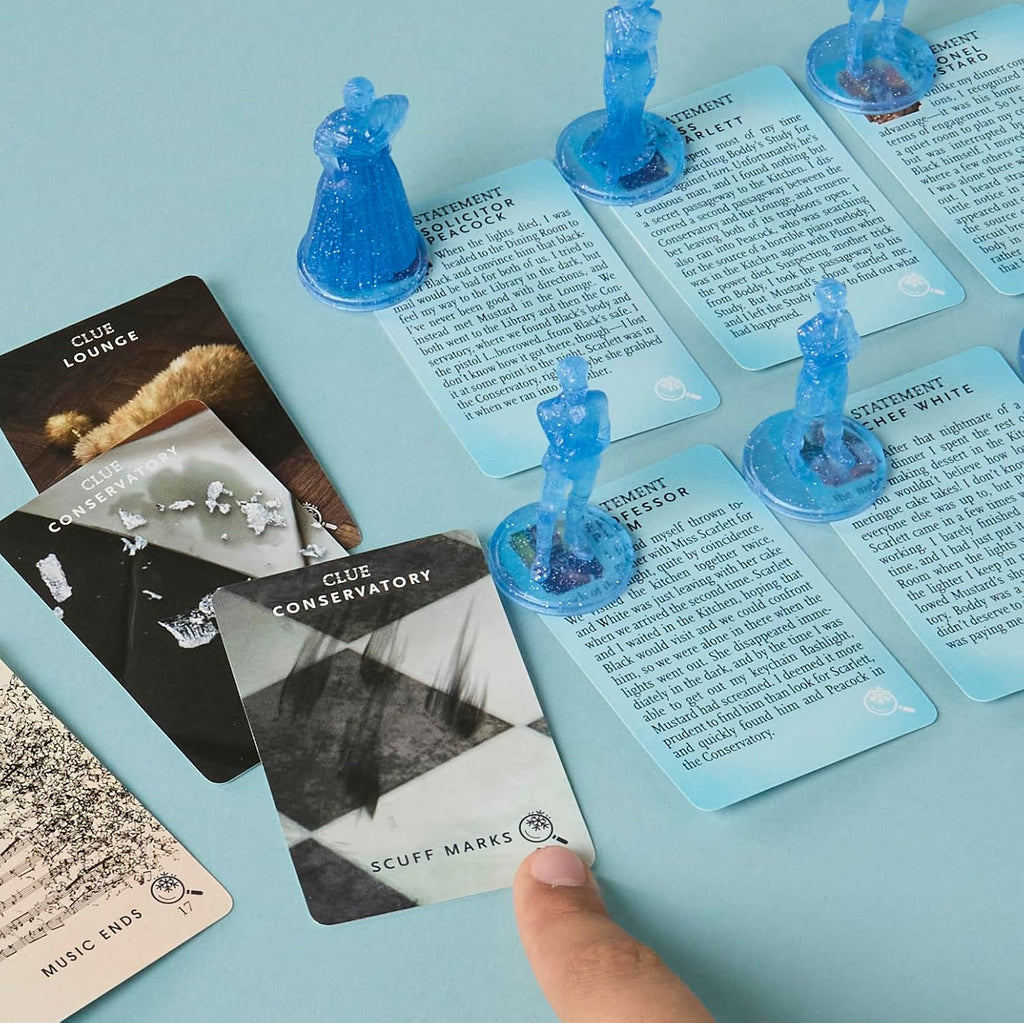 Clue Advent Calendar: Secrets Under Snowfall | 24 Days | Family Mystery Games | with 6 Winter-Themed Tokens and Surprise | Ages 10+ | 1+ Players