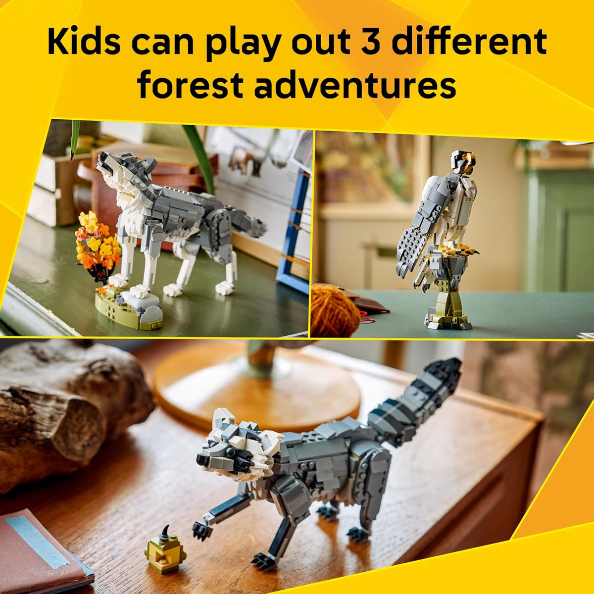 LEGO Creator 3 in 1 Forest Animals: Gray Wolf 31393
