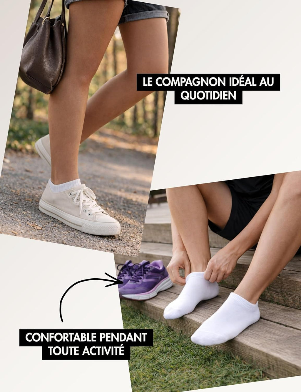 Basic Treasure Lot de 12 Paires Socquettes Sport Unisexes, Noir/Blanc/Gris