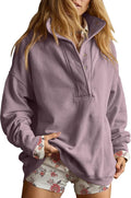 Gacaky Sweatshirt for Women Oversized Henley Neck Pullover Top Fall Outfits