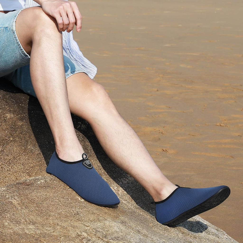 Water Shoes for Women Men Quick-Dry Beach Swim Socks with Non-Slip Sole