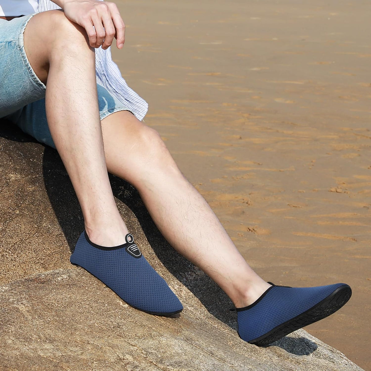 Water Shoes for Women Men Quick-Dry Beach Swim Socks with Non-Slip Sole