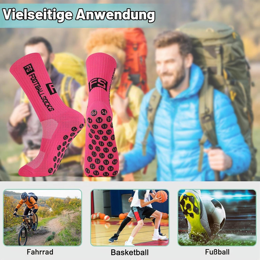 FANTESI 3 Paare Fußballsocken für Herren Damen,Sportsocken Fußball